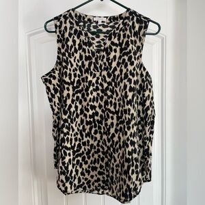 Maurices Black and Cream Animal Print Blouse